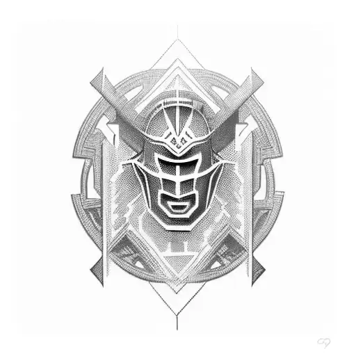 cyber sigilism neo tribal lower tattoo design idea