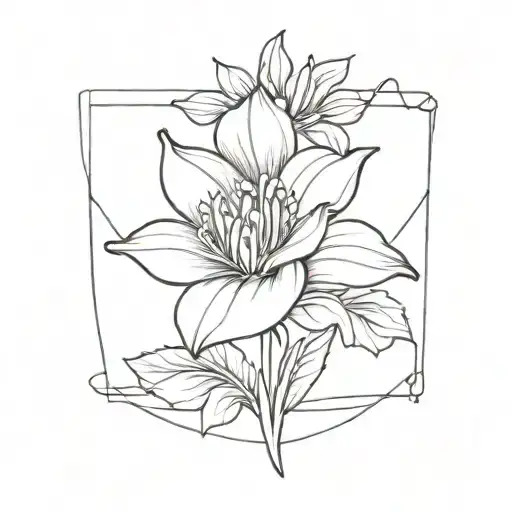 simple flower tattoo design idea