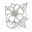 simple flower tattoo design idea