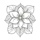 simple flower tattoo design idea