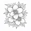 simple flower tattoo design idea