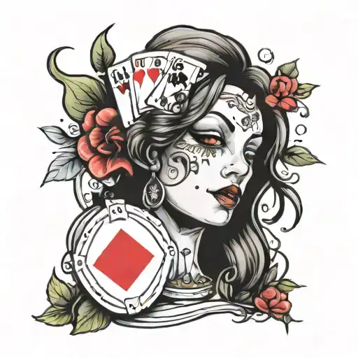 life is a a gamble   tattoo design idea