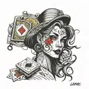 life is a a gamble   tattoo design idea