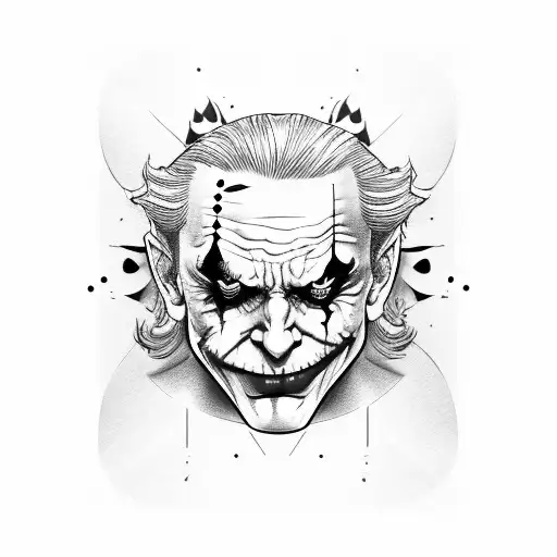 joker with Harley quin tattoo design idea