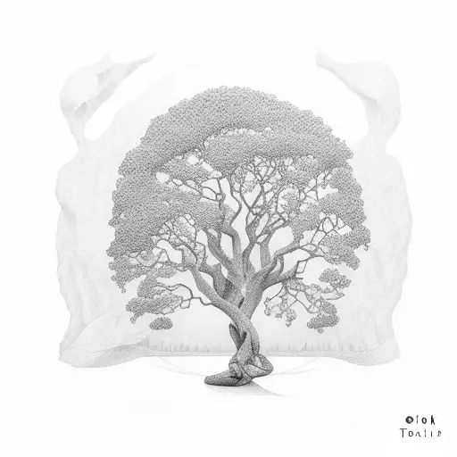 oak tree South Africa's tattoo design idea