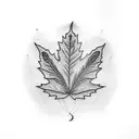 Leaf tattoo design idea