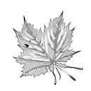 Leaf tattoo design idea