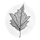 Leaf tattoo design idea