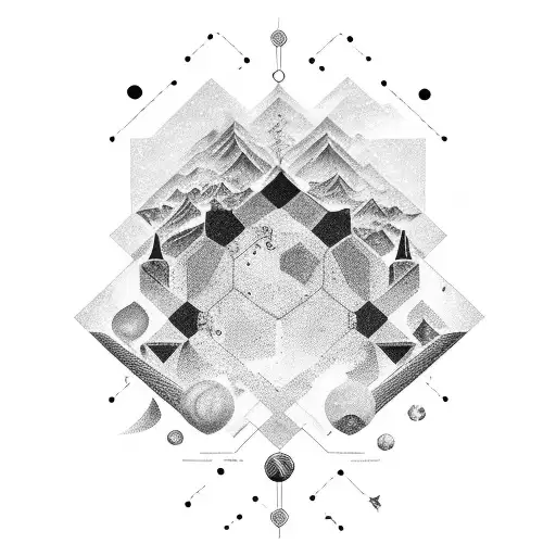 A cosmic symphony tattoo design idea