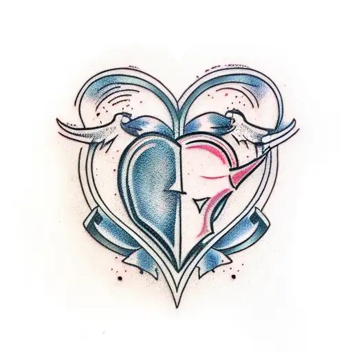 Crying Heart tattoo design idea