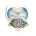 Crying Heart tattoo design idea