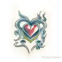Crying Heart tattoo design idea