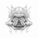 darth vader oni mask tattoo design idea