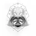 darth vader oni mask tattoo design idea