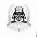 darth vader oni mask tattoo design idea