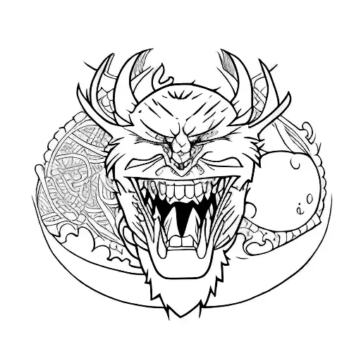 Create a color tattoo featuring Mahito from Jujutsu Kaisen  tattoo design idea