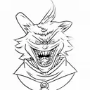 Create a color tattoo featuring Mahito from Jujutsu Kaisen  tattoo design idea