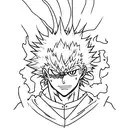 Create a color tattoo featuring Mahito from Jujutsu Kaisen  tattoo design idea