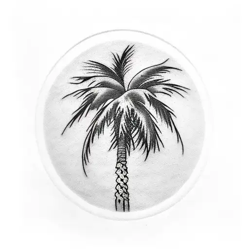 Palm Tree tattoo design idea