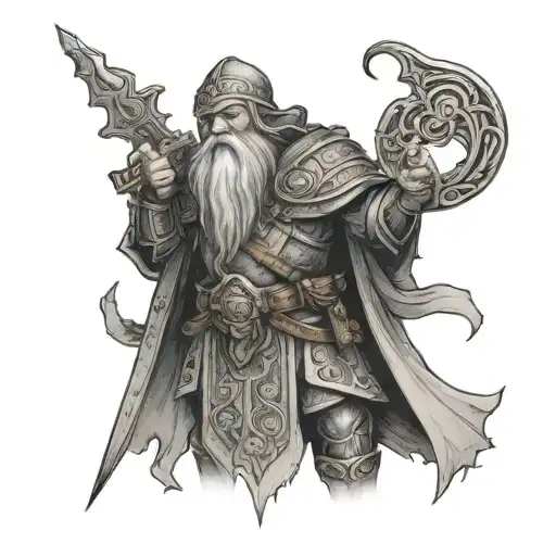 Dwarven tattoo design idea