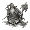 Dwarven tattoo design idea