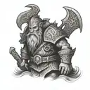 Dwarven tattoo design idea
