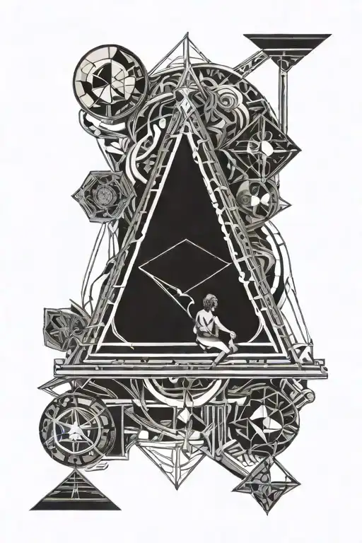 perspective , strength, libra zodiac sign tattoo design idea