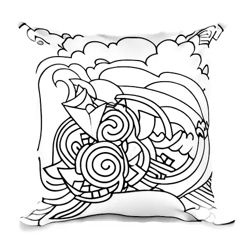 milk pillow tattoo design idea