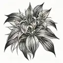 asian spider plant tattoo design idea