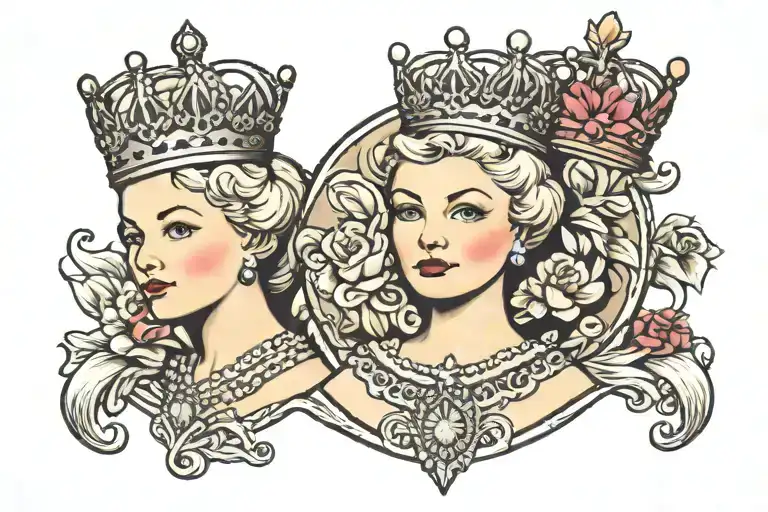 sonny angel with tattoos Queen crown tattoo design idea