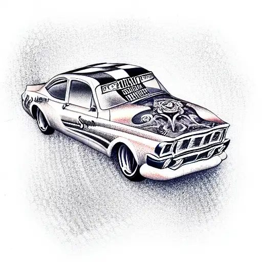 270 Muscle Car Tattoo Illustrations RoyaltyFree Vector Graphics  Clip  Art  iStock