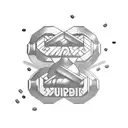 Dumbbell with coffee beans as weights tattoo design idea