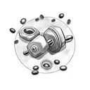 Dumbbell with coffee beans as weights tattoo design idea