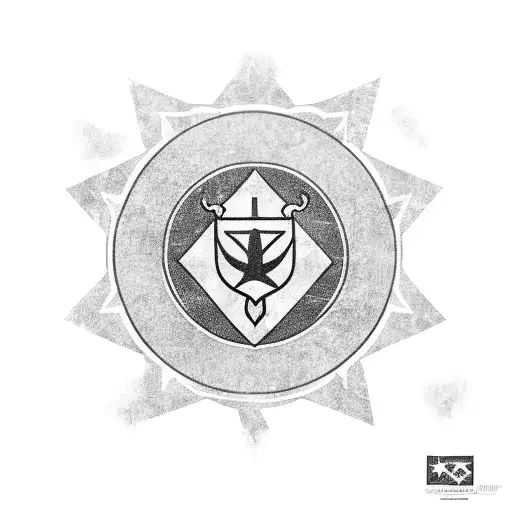 Guam+flag morph with usn+anchor tattoo design idea