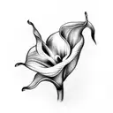 calla lily simple tattoo design idea