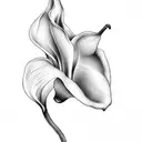 calla lily simple tattoo design idea