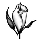 calla lily simple tattoo design idea