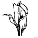 calla lily simple tattoo design idea
