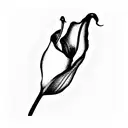 calla lily simple tattoo design idea