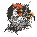 csgo chicken tattoo design idea