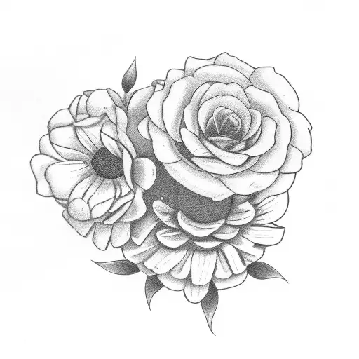 pickle jar and flowers tattoo design idea