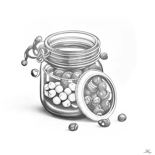 pickle jar tattoo design idea
