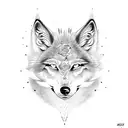 alpha wolf and phoenix tattoo design idea