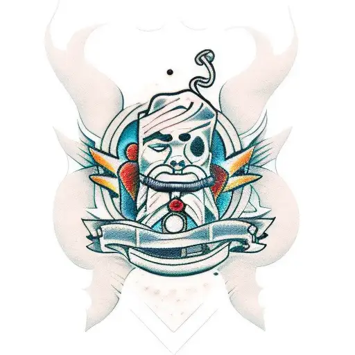 "I refuse to sink" pool noodle tattoo design idea