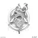 Pool noodle "I will not sink" tattoo design idea