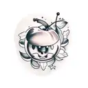 honeypot, cherries, peach tattoo design idea