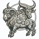 signs of aries taurus Sagittarius  tattoo design idea