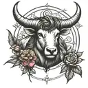 signs of aries taurus Sagittarius  tattoo design idea