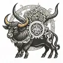 signs of aries taurus Sagittarius  tattoo design idea