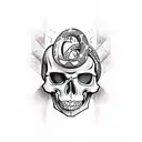 bc rich electric guitar with skull and snake tattoo design idea